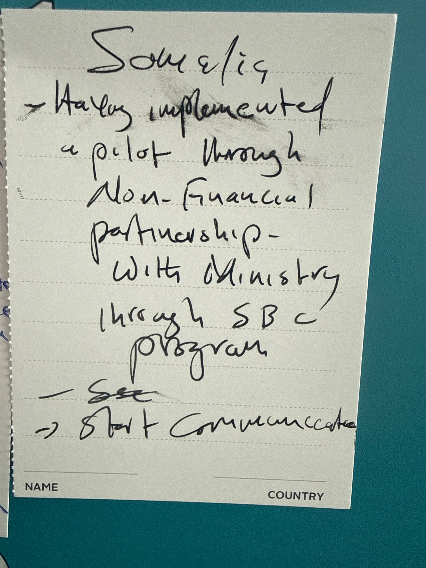 Submitted postcard